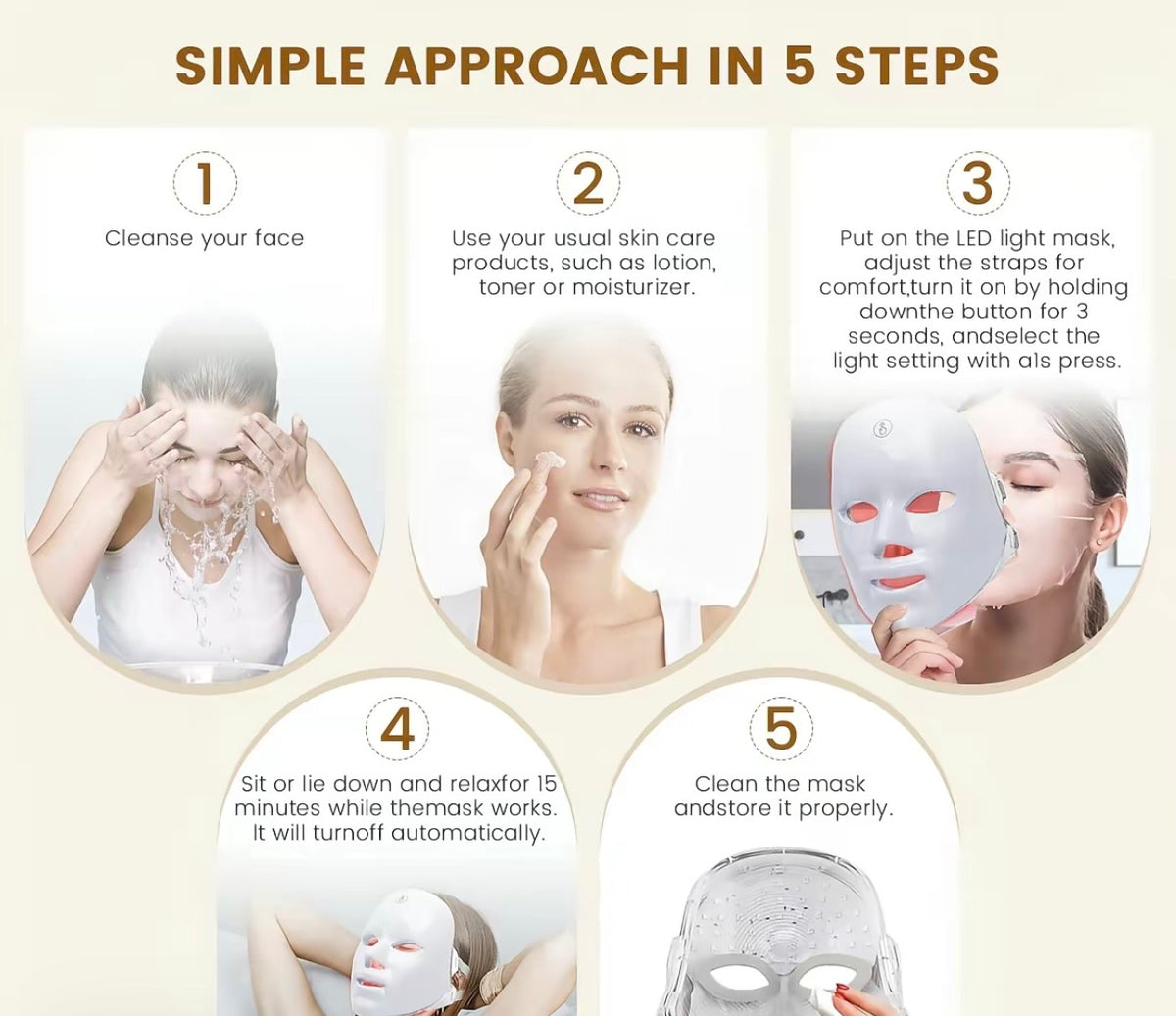 Photorejuvenation Red Light Therapy Mask
