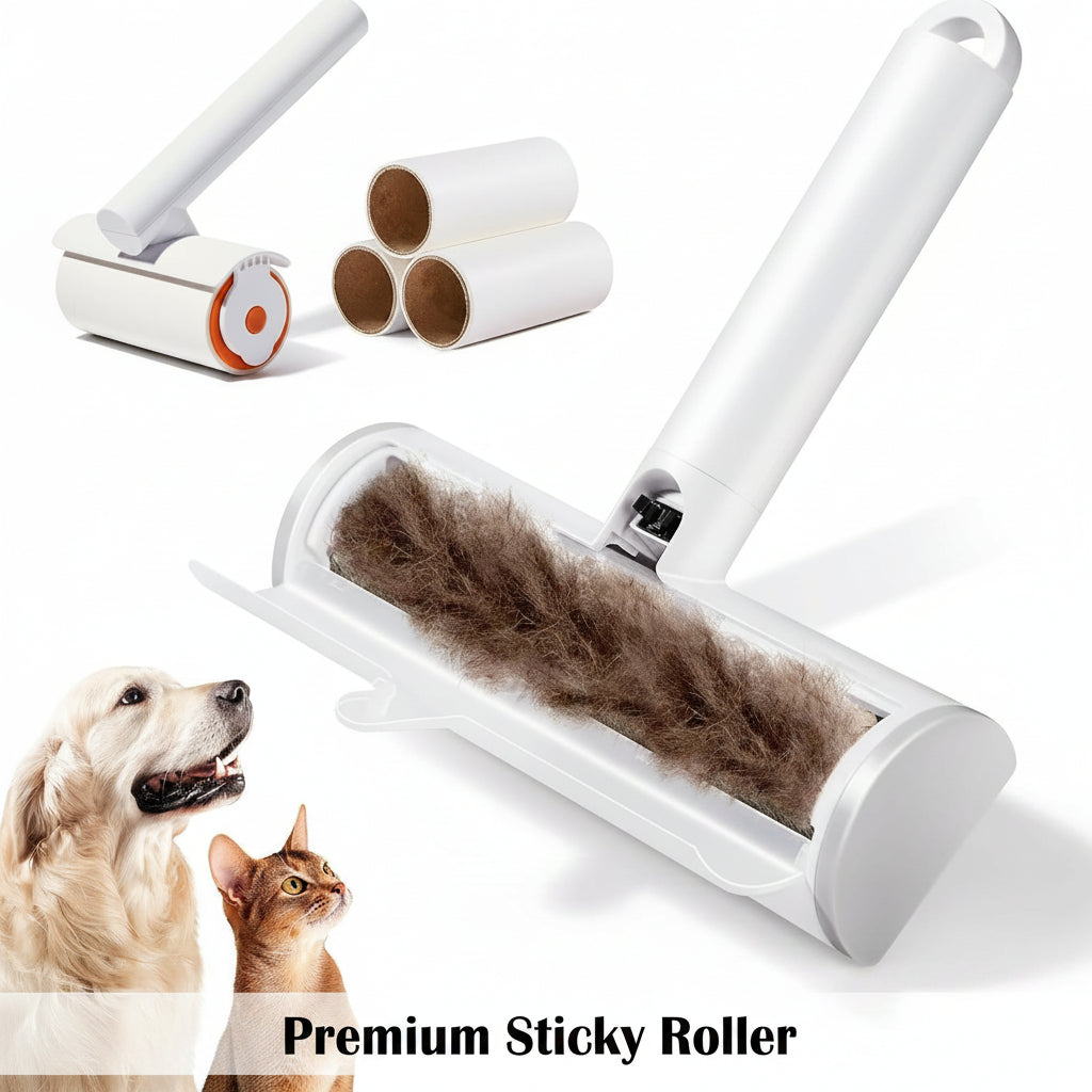 Pet Hair Removal Tool and Lint Roller Value Set, Sticky Lint Remover