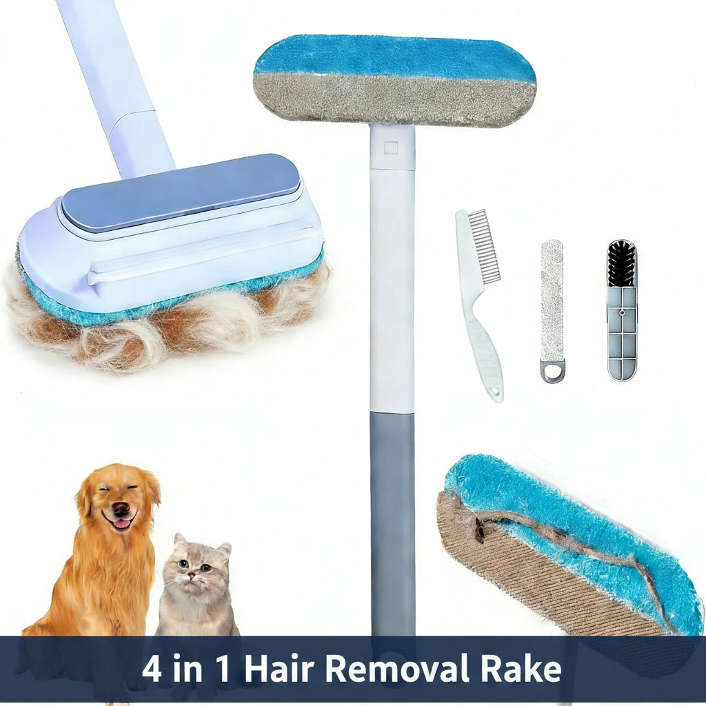 4 in 1 Pet Hair Remover for Furniture, Multifunctional Pet Hair Removal Brush Reusable Pet Hair Remover Tool 2025 New Pets Hair Remover for Couch Carpets, Clothes, Bedding, Window