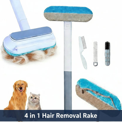 4 in 1 Pet Hair Remover for Furniture, Multifunctional Pet Hair Removal Brush Reusable Pet Hair Remover Tool 2025 New Pets Hair Remover for Couch Carpets, Clothes, Bedding, Window